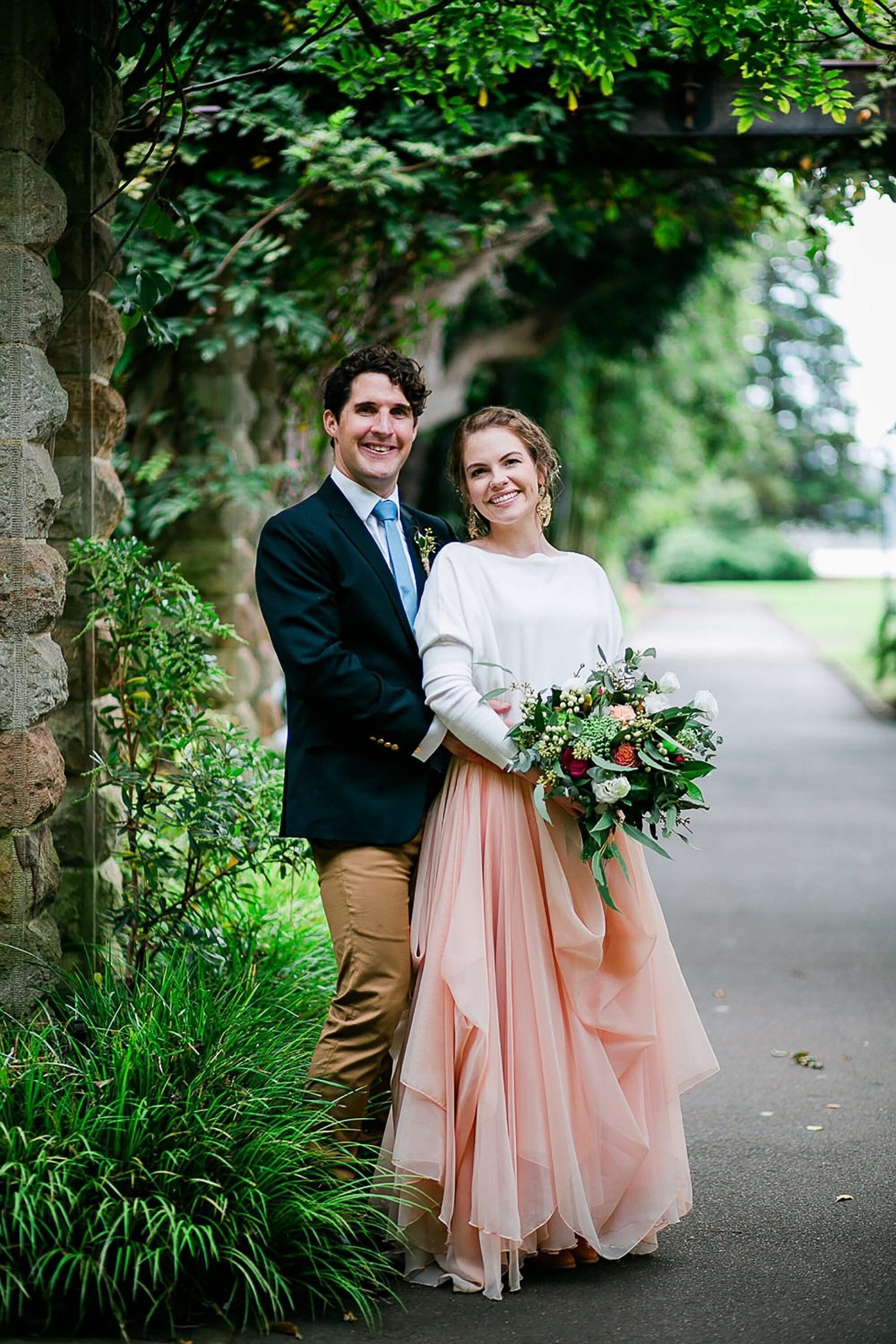 Blush Draped Wedding Skirt – Flowing Bridal Separate for Ceremony or Photoshoot - Made To Measure Skirts By Asya Kolarova