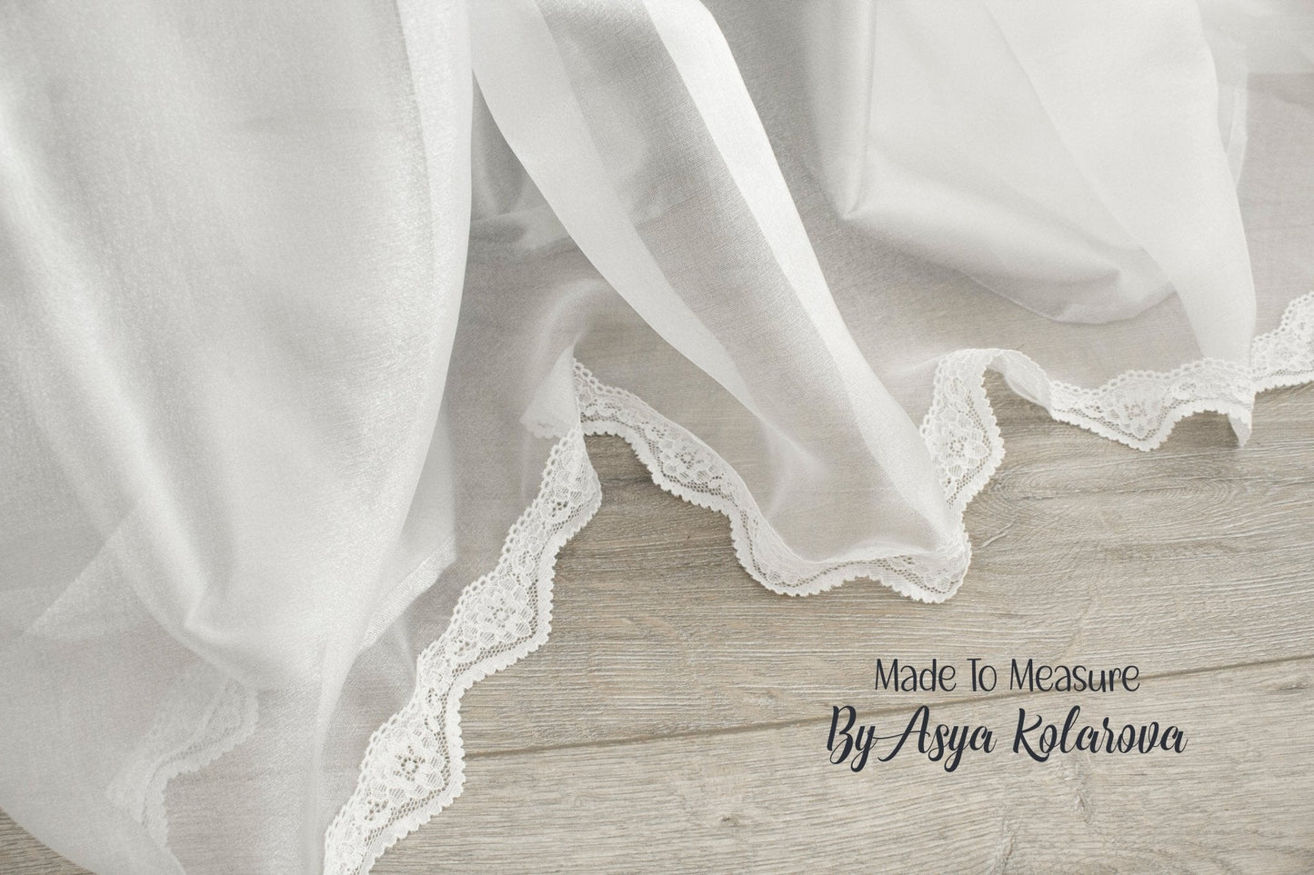 Elegant Wedding Skirt with Front Slit and Train – White Organza, Lace, and Silver Satin Bridal Skirt, Custom Colors Available - Made To Measure By Asya Kolarova