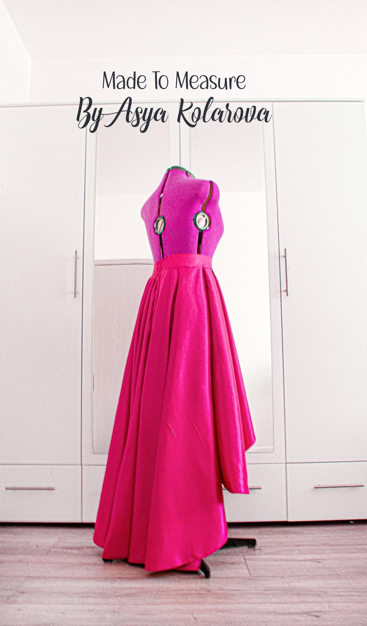 High - Low Taffeta Skirt – Elegant Asymmetrical Skirt for Weddings, Proms, Parties, Anniversary & Special Events – Made in Any Color - Made To Measure By Asya Kolarova