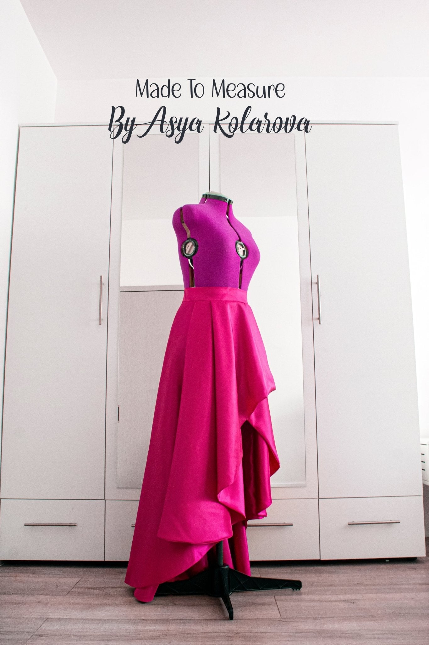 High - Low Taffeta Skirt – Elegant Asymmetrical Skirt for Weddings, Proms, Parties, Anniversary & Special Events – Made in Any Color - Made To Measure By Asya Kolarova