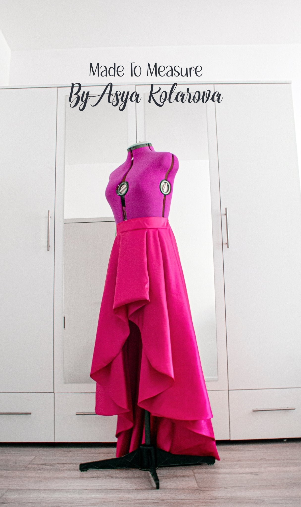 High - Low Taffeta Skirt – Elegant Asymmetrical Skirt for Weddings, Proms, Parties, Anniversary & Special Events – Made in Any Color - Made To Measure By Asya Kolarova