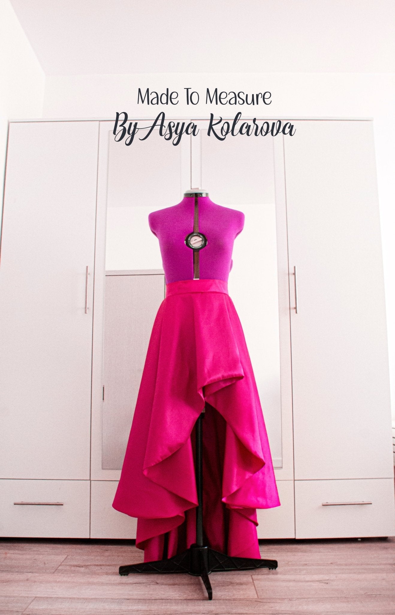 High - Low Taffeta Skirt – Elegant Asymmetrical Skirt for Weddings, Proms, Parties, Anniversary & Special Events – Made in Any Color - Made To Measure By Asya Kolarova