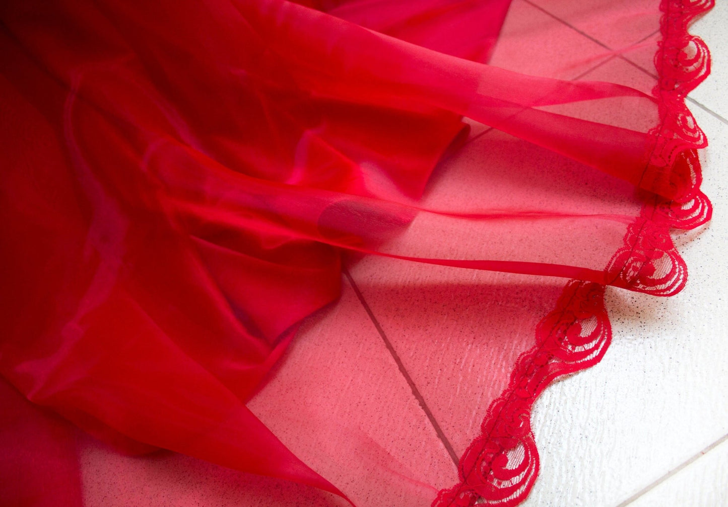 Red Ball Gown Overskirt – Detachable Organza & Taffeta Skirt Overlay – Lace Hem Wedding Train – Custom Made Formal Skirt - Made To Measure By Asya Kolarova