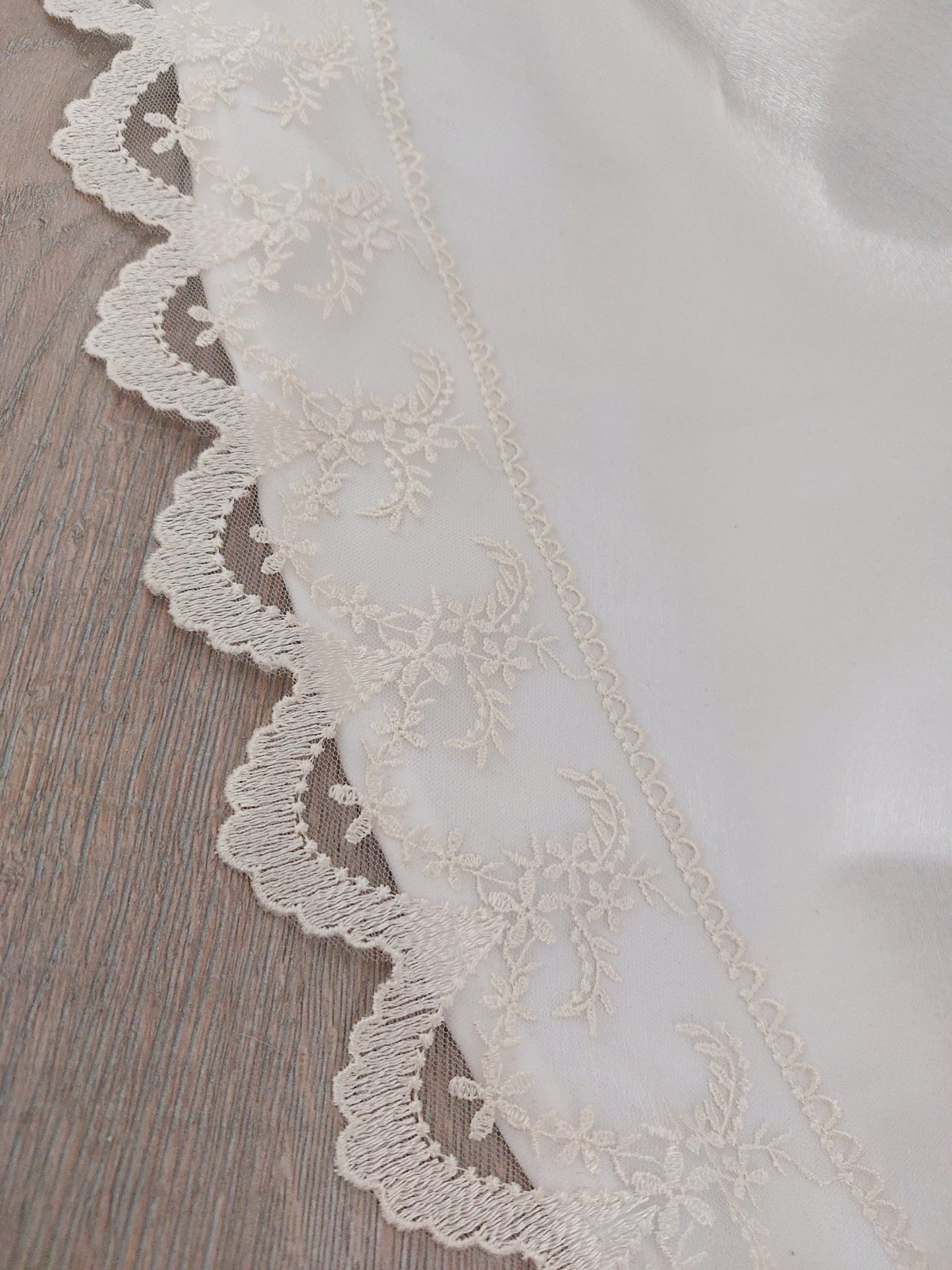 White Wedding Skirt – Solid Organza – Pleated Waist – Ivory Lace Trim – Custom Size – Elegant Bridal Skirt – Back Zipper – Lined - Made To Measure By Asya Kolarova