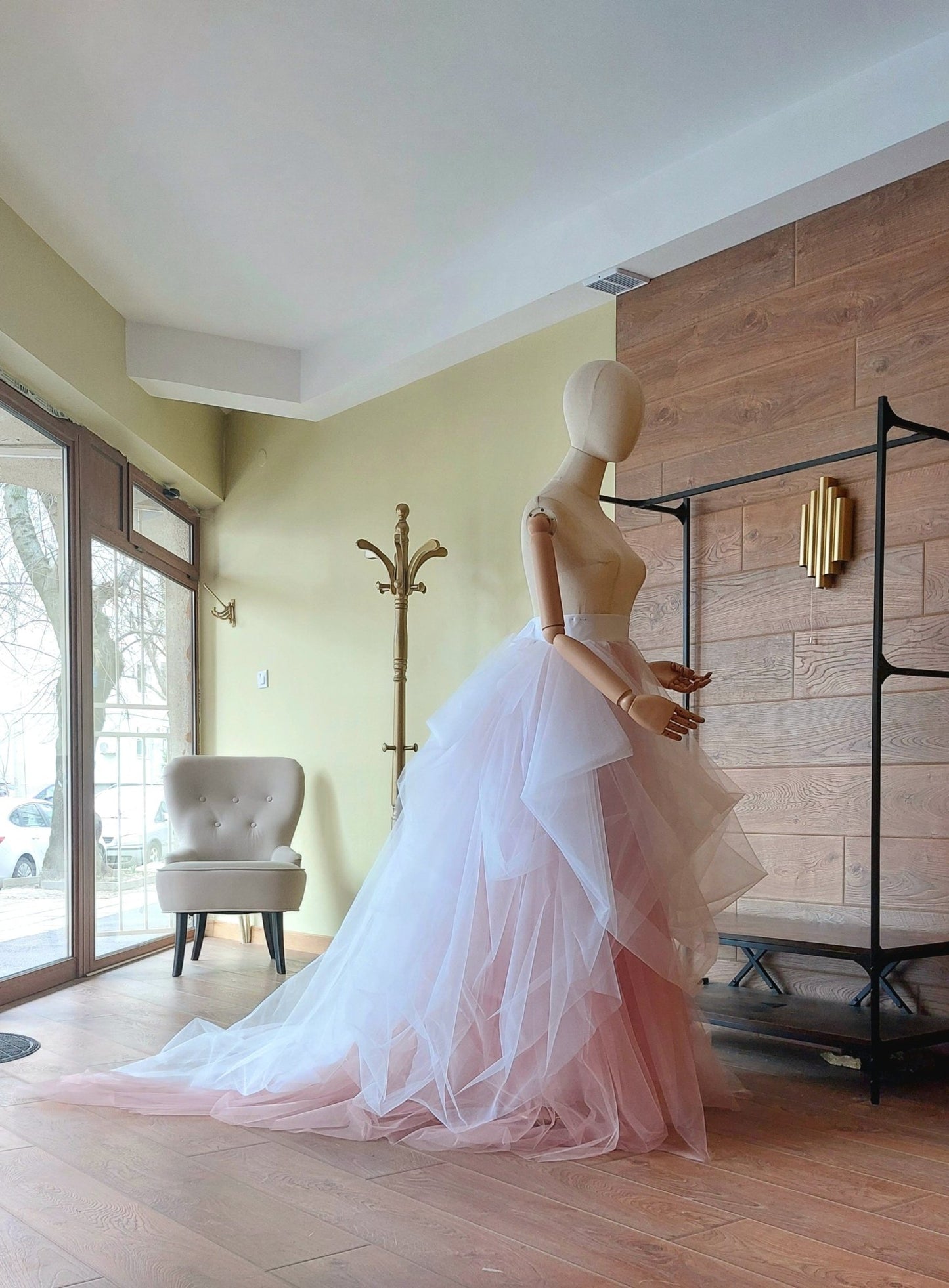 Blush Nude Tulle Skirt – Sculpted Volume Bridal Skirt – Made to Measure by Asya Kolarova - Asya Kolarova