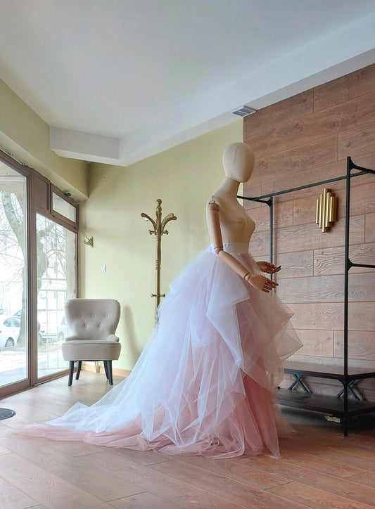 Blush Nude Tulle Skirt – Sculpted Volume Bridal Skirt – Made to Measure by Asya Kolarova - Asya Kolarova