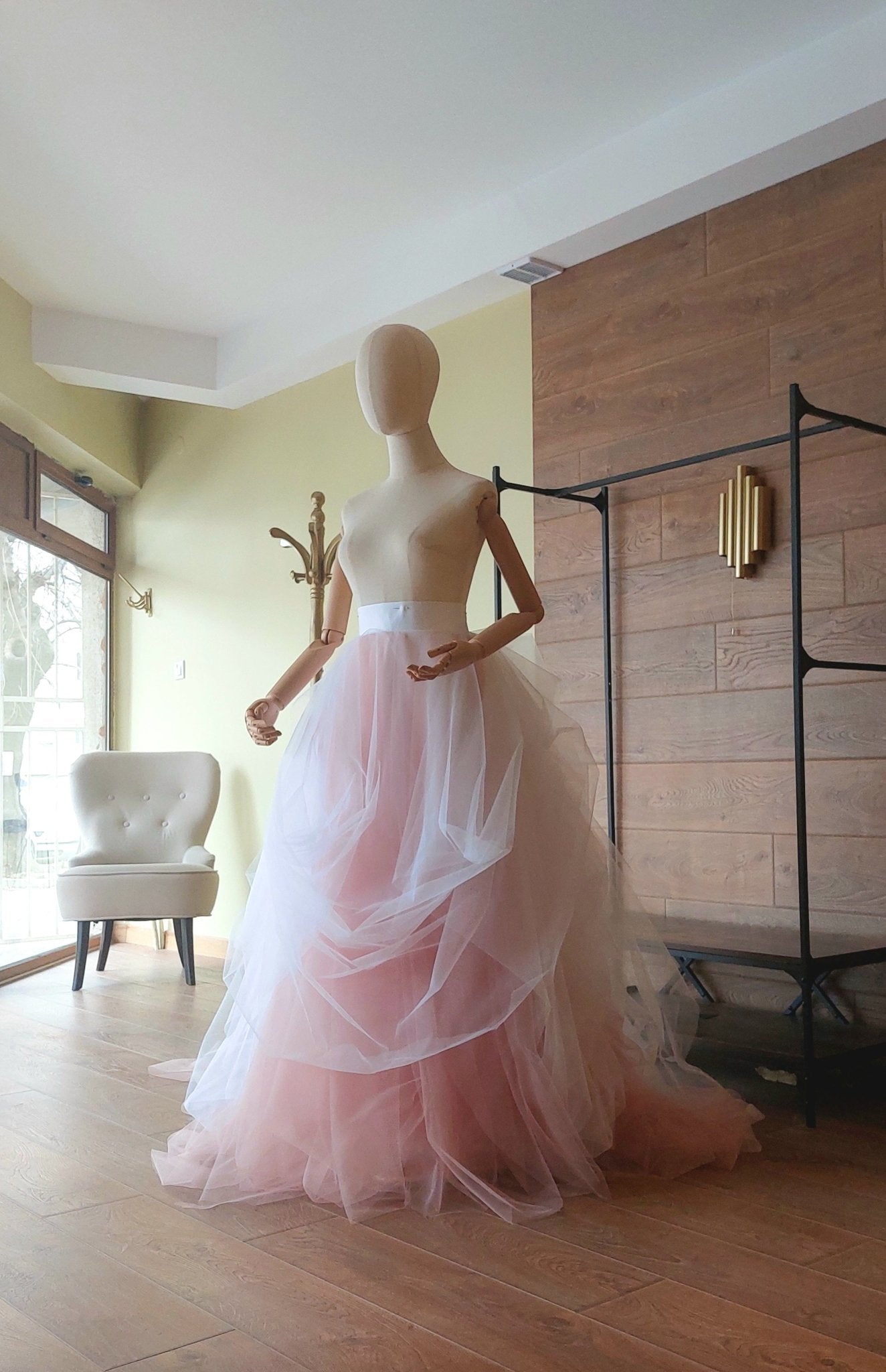 Blush Nude Tulle Skirt – Sculpted Volume Bridal Skirt – Made to Measure by Asya Kolarova - Asya Kolarova
