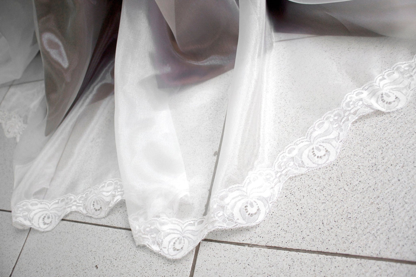Detachable Open Overskirt – Organza & Taffeta Wedding Skirt, Bridal Gown Separate with Lace Trim - Made To Measure Skirts By Asya Kolarova