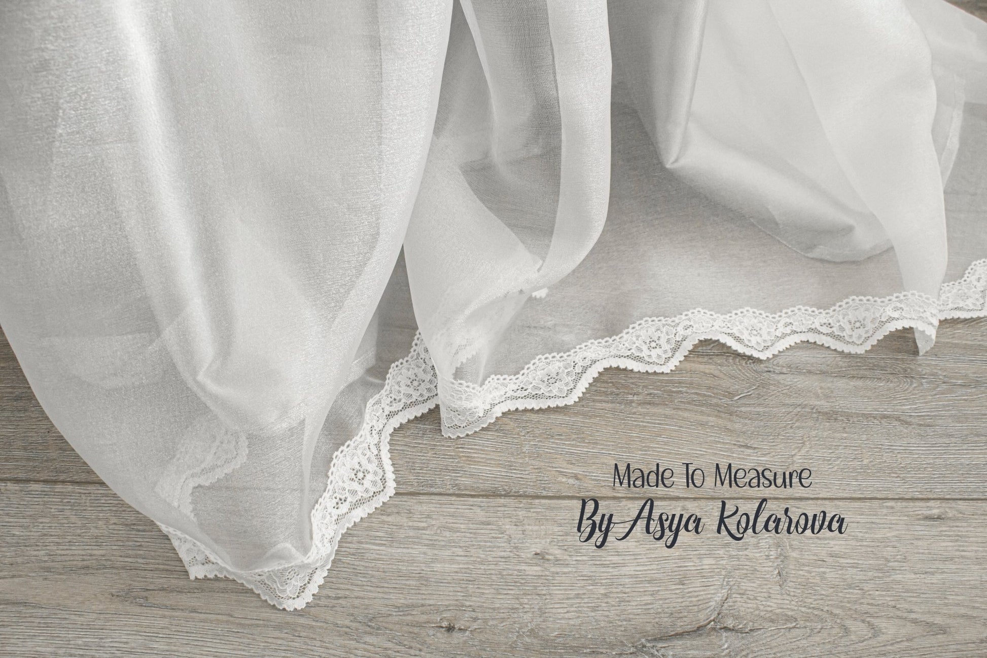 Elegant Wedding Skirt with Front Slit and Train – White Organza, Lace, and Silver Satin Bridal Skirt, Custom Colors Available - Made To Measure Skirts By Asya Kolarova