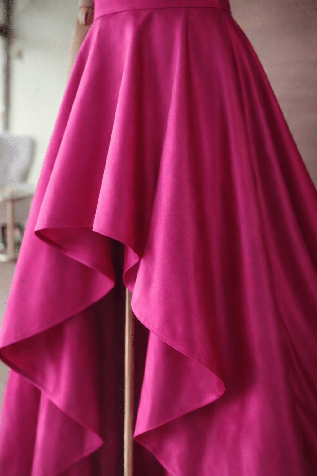 High - Low Taffeta Skirt – Elegant Asymmetrical Skirt for Weddings, Proms, Parties, Anniversary & Special Events – Made in Any Color - Asya Kolarova