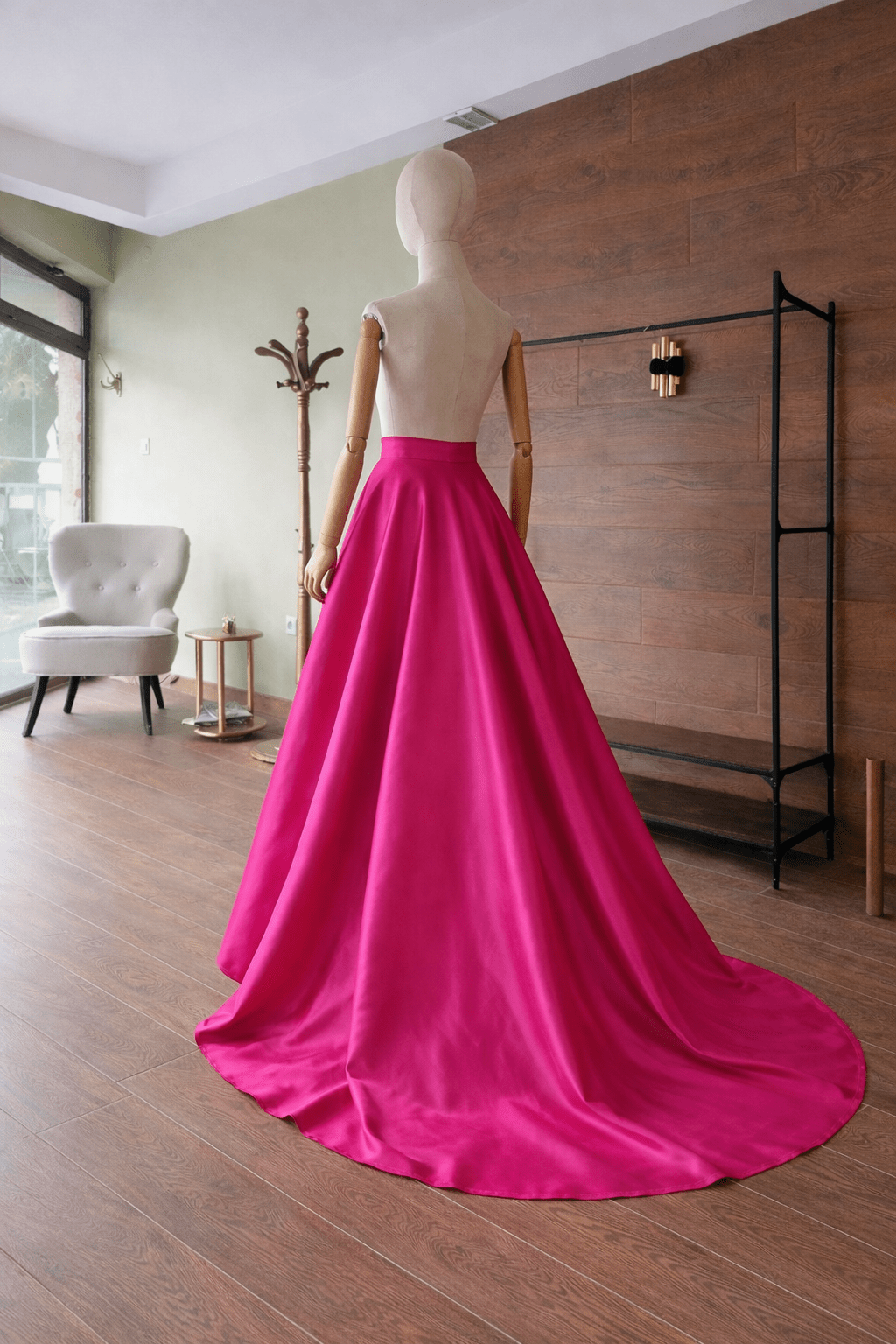 High - Low Taffeta Skirt – Elegant Asymmetrical Skirt for Weddings, Proms, Parties, Anniversary & Special Events – Made in Any Color - Asya Kolarova