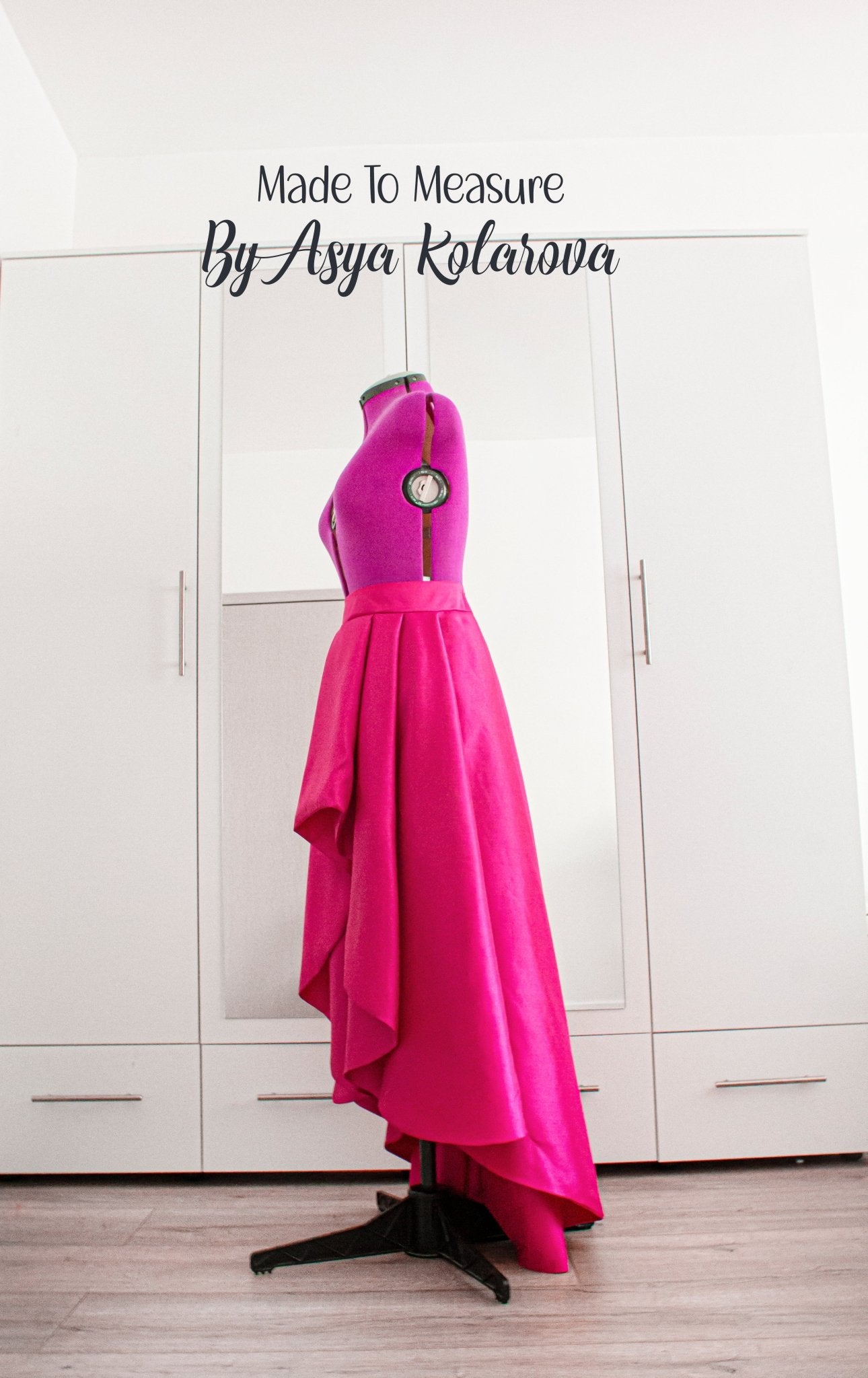 High - Low Taffeta Skirt – Elegant Asymmetrical Skirt for Weddings, Proms, Parties, Anniversary & Special Events – Made in Any Color - Made To Measure Skirts By Asya Kolarova