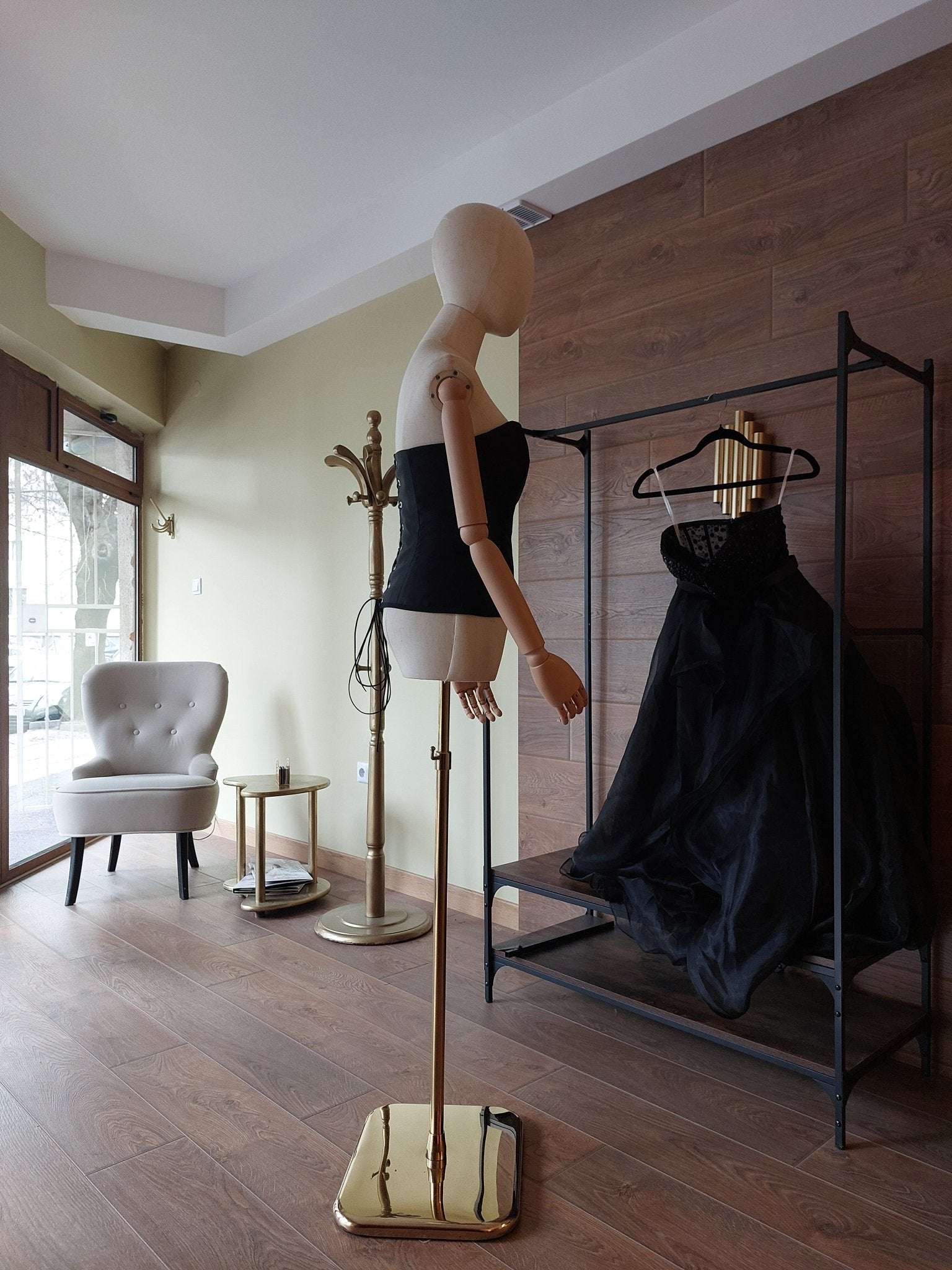 Hourglass Black Corset Top with Quilted Cups | Lace - Up Back Bustier | Custom Made Satin Corset - Made To Measure By Asya Kolarova