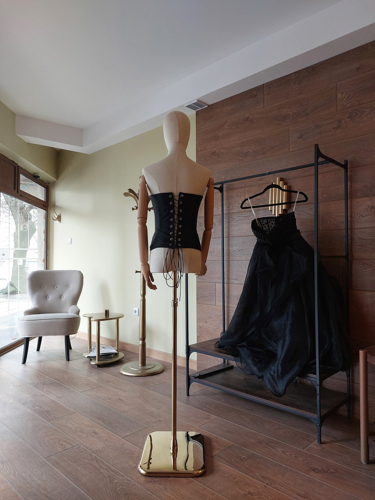 Hourglass Black Corset Top with Quilted Cups | Lace - Up Back Bustier | Custom Made Satin Corset - Made To Measure By Asya Kolarova