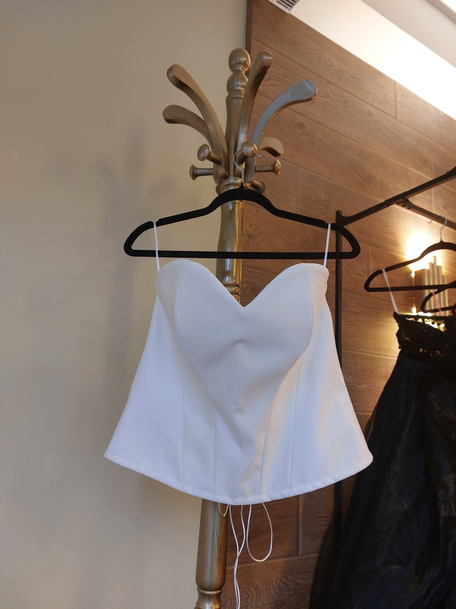 Ivory Hourglass Satin Corset with Quilted Cups | Lace - Up Back Bridal Bustier | Custom Made Corset Top - Made To Measure By Asya Kolarova