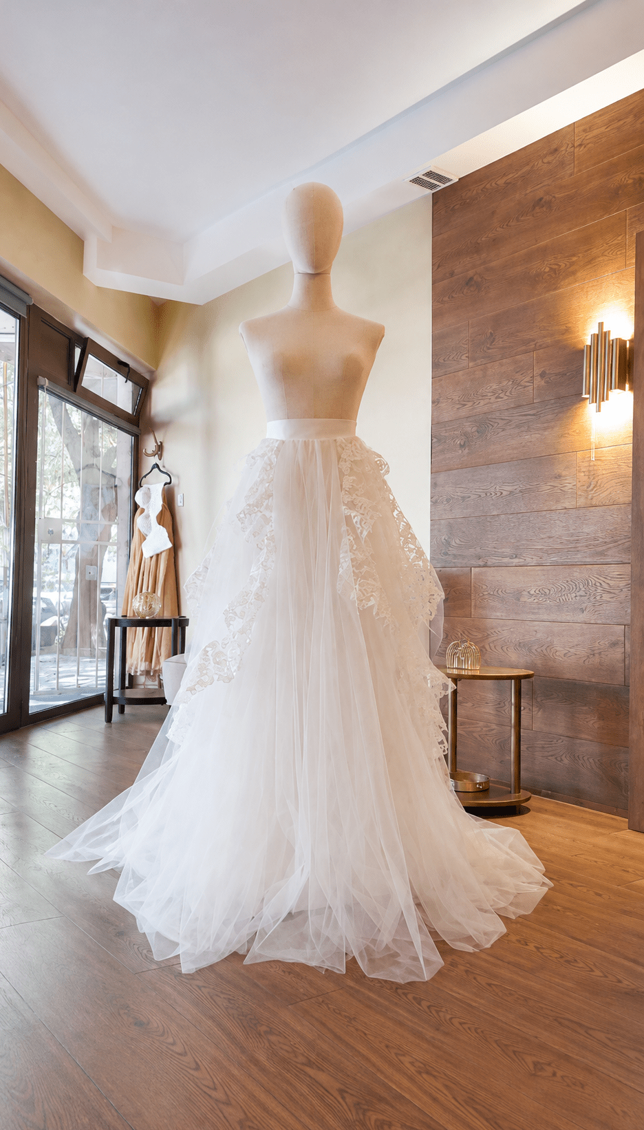 Romantic Lace & Tulle Bridal Skirt with Train - Asya Kolarova