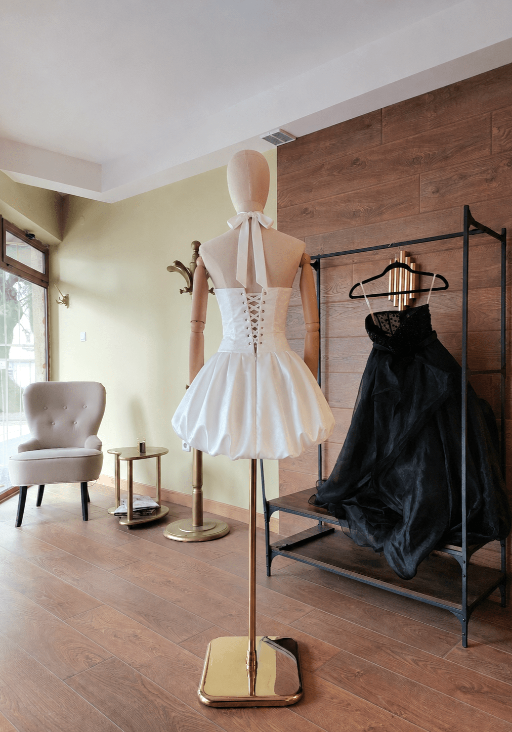 White Bubble Mini Bridal Dress - Asya Kolarova